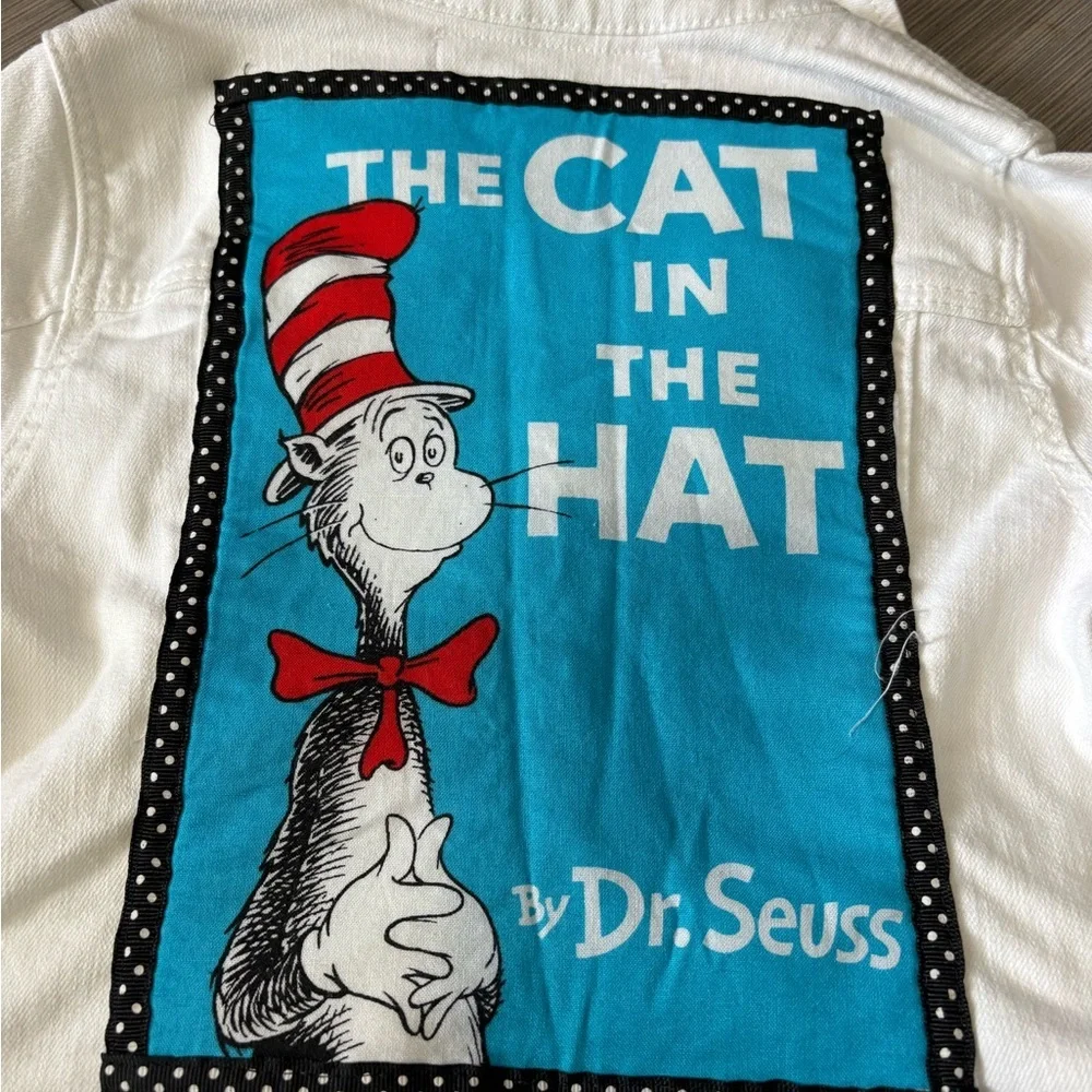 Dr. Seuss Kids White Customized Denim Jacket